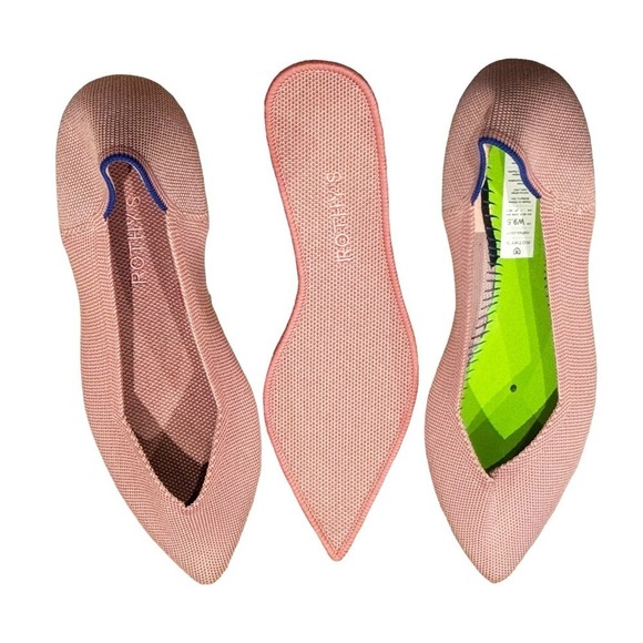 Rothy's The Point Ballet Flat Slip On Comfortable in Blush Pink Size W9.5 NWOB - Picture 8 of 12